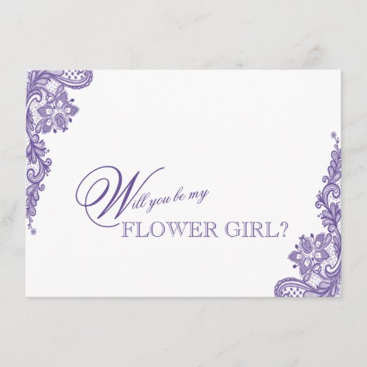 Modernes, ultraviolettes Hochzeitsblumenmädchen (Vorderseite)