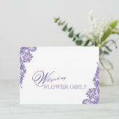 Modernes, ultraviolettes Hochzeitsblumenmädchen (Stehend Vorderseite)