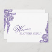 Modernes, ultraviolettes Hochzeitsblumenmädchen (Vorne/Hinten)