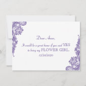 Modernes, ultraviolettes Hochzeitsblumenmädchen (Rückseite)