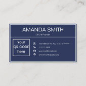 Modernes und Berufliches Minimalistisches QR-Codet Visitenkarte (Rückseite)