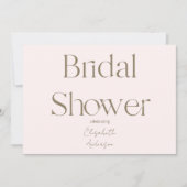 Modernes und einfaches Blush and Gold Brautparty Einladung (Vorderseite)