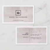 MODERNES UND EINFACHES BOX-LOGO AUF GRAUEM WOODGRA VISITENKARTE (Vorne/Hinten)