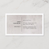 MODERNES UND EINFACHES BOX-LOGO AUF GRAUEM WOODGRA VISITENKARTE (Rückseite)