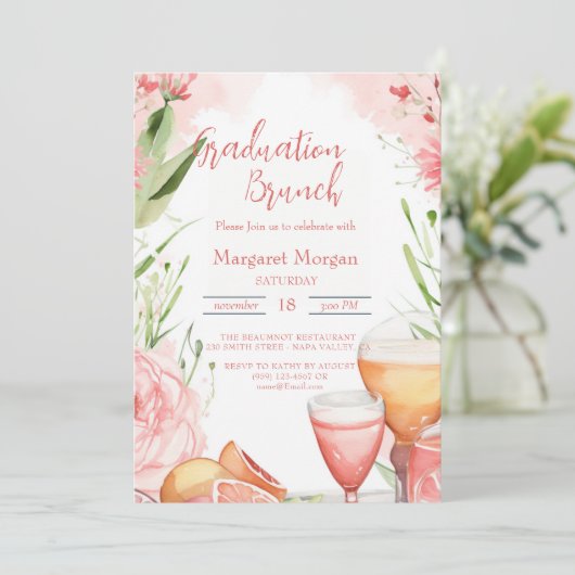 Modernes und einfaches Bridal Brunch Einladung (Stehend Vorderseite)