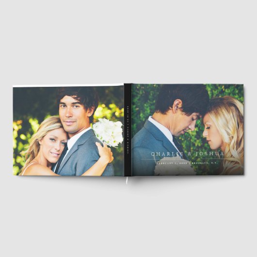 Modernes und einfaches Foto für Hochzeiten Gästebuch (Voll)