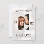 Modernes und einfaches Foto Save the Date (Vorderseite)