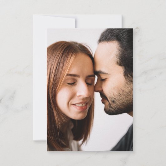 Modernes und einfaches Foto Save the Date (Rückseite)