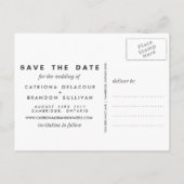 MODERNES UND EINFACHES FOTO SAVE THE DATE POSTCARD ANKÜNDIGUNGSPOSTKARTE (Rückseite)
