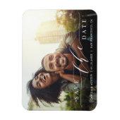 Modernes und einfaches Hochzeitsfest-Foto Save the Magnet (Vertikal)