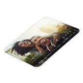 Modernes und einfaches Hochzeitsfest-Foto Save the Magnet (Linke Seite)