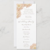 Modernes und einfaches Hochzeitsprogramm für Sonne Save The Date (Rückseite)