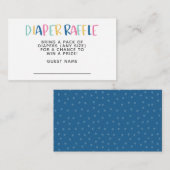Modernes und einfaches Hope Rainbow Diaper Raffle Begleitkarte (Vorne/Hinten)
