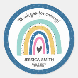 Modernes und einfaches Hope Rainbow Runder Aufkleber