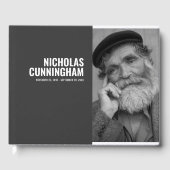 Modernes und einfaches Memorial für kundenspezifis Gästebuch (Vorderseite)