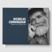 Modernes und einfaches Memorial für kundenspezifis Gästebuch (Vorderseite)