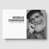 Modernes und einfaches Memorial für kundenspezifis Gästebuch (Vorderseite)