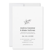 Modernes und einfaches schwarz-weißes Blattwerk