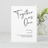 Modernes und einfaches Zusammenspiel als eine Hoch Einladung (Stehend Vorderseite)