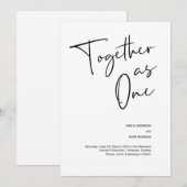 Modernes und einfaches Zusammenspiel als eine Hoch Einladung (Vorne/Hinten)