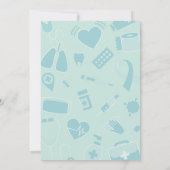 Modernes und einzigartiges Party zur Krankenversic Einladung (Rückseite)