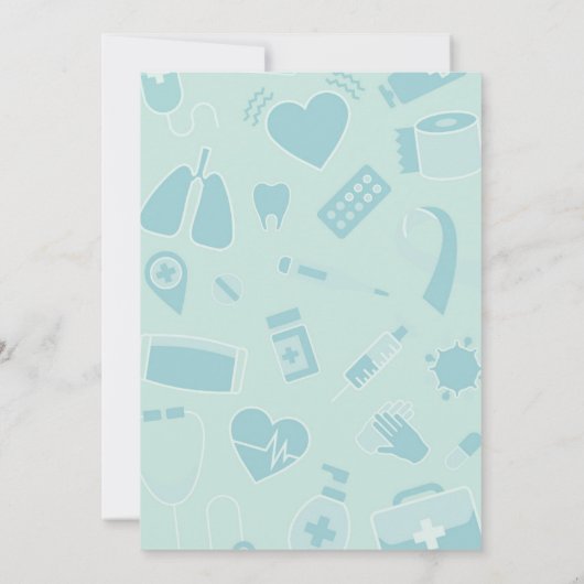 Modernes und einzigartiges Party zur Krankenversic Einladung (Rückseite)