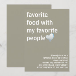 Modernes und elegantes Abendessen mit Minimalistis Einladung