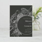 Modernes und elegantes Blumengesteck Save the Date Einladung (Stehend Vorderseite)