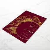 Modernes und elegantes Blumengesteck Save the Date Folieneinladung (Gedreht)