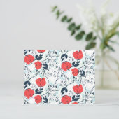 Modernes und elegantes Blumenmuster Postkarte (Stehend Vorderseite)