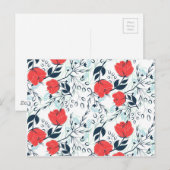 Modernes und elegantes Blumenmuster Postkarte (Vorne/Hinten)