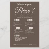 Modernes und elegantes braunes Brautparty (Rückseite)