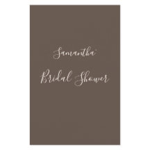 Modernes und elegantes braunes Brautparty