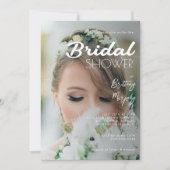 Modernes und elegantes Foto-Brautparty Einladung (Vorderseite)