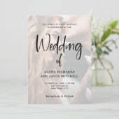 Modernes und elegantes| Foto - Hochzeit Einladung (Stehend Vorderseite)