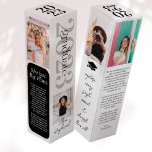 Modernes und elegantes Geschenk für Abschlüsse Weinbox<br><div class="desc">Diese personalisierte Weinkiste ist das ideale Geschenk für Ihren Absolvent. Das moderne und elegante Design besticht durch Fotos, Zitate und eine schlichte, moderne Schwarz-Weiß-Farbpalette. Die Kiste eignet sich hervorragend für die Lagerung einer Weinflasche und kann mit einem Namen oder einer Nachricht Ihrer Wahl personalisiert werden. Mit dieser personalisierten Weinkiste schenken...</div>