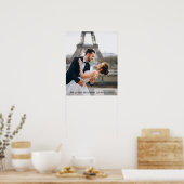 Modernes und elegantes Hochzeitsfest-Foto Poster (Küche)