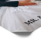 Modernes und elegantes Hochzeitsfest-Foto Poster (Ecke)