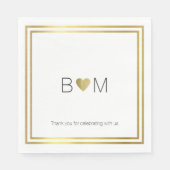 modernes und elegantes Hochzeitsfest-Party Serviette (Vorderseite)