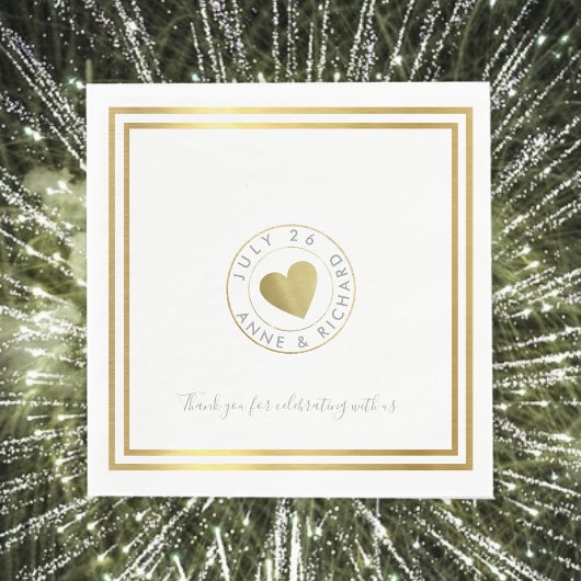 modernes und elegantes Hochzeitsfest Party Serviette