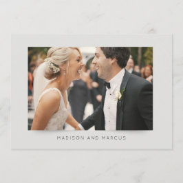 Modernes und elegantes Hochzeitssemble - Foto Viel Dankeskarte