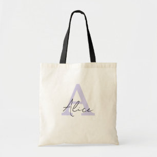 Modernes und elegantes Lilac-Personalisiertes Mono Tragetasche
