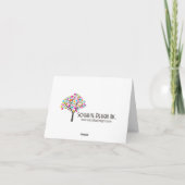 Modernes und elegantes Monogramm Dankeskarte (Rückseite)