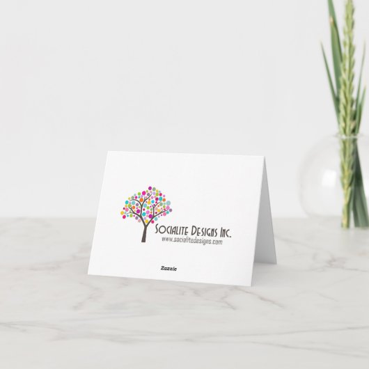 Modernes und elegantes Monogramm Dankeskarte (Rückseite)