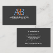 Modernes und elegantes Monogramm Visitenkarte (Vorne/Hinten)