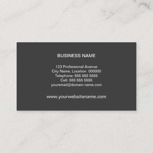 Modernes und elegantes Monogramm Visitenkarte (Rückseite)