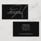 Modernes und elegantes Monogramm Visitenkarte (Vorne/Hinten)