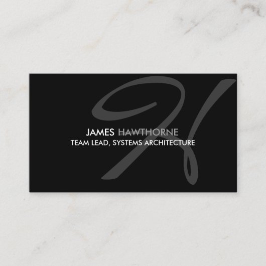 Modernes und elegantes Monogramm Visitenkarte (Vorderseite)