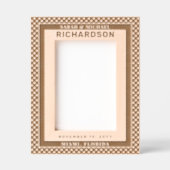 Modernes und elegantes Muster Mr & Mrs. Personalis Geätzte Rahmen (Vorderseite)