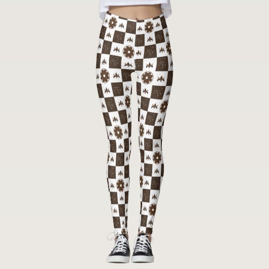 Modernes und elegantes Musterdesign Leggings (Vorderseite)